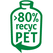 more than 80% recycled PET