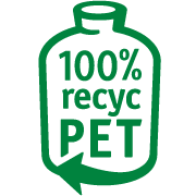 100% recycled PET 