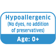 Hypoallergenic no dyes and no addition of preservatives