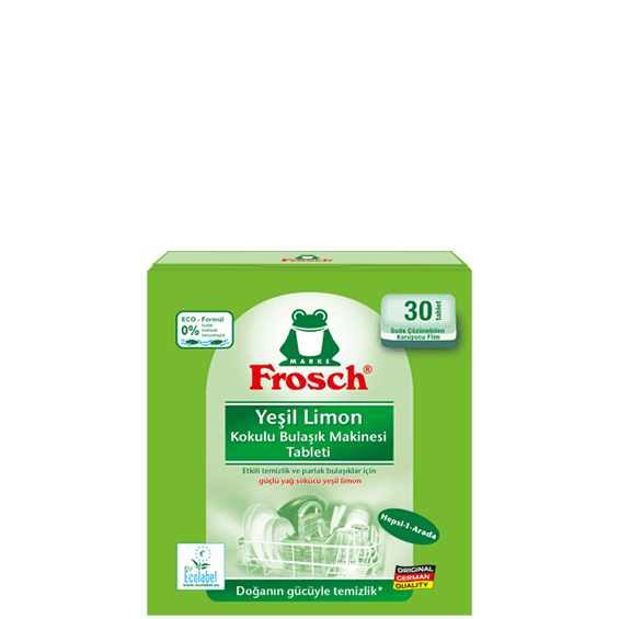  Frosch Yeşil Limon Kokulu Bulaşık Makinesi Tableti 
